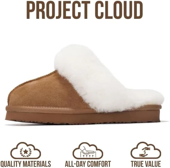 Project Cloud 100% Genuine Leather Slippers for Women Footwear with Genuine Fu view 4