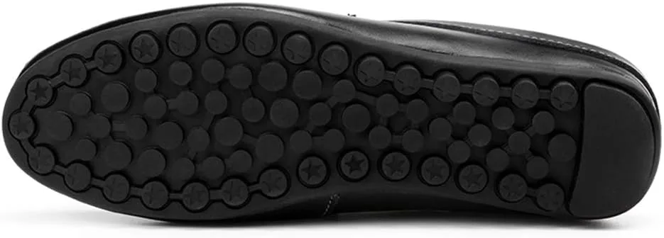 Men's Classic Leather Slippers Office Casual House Slip On Backless Loafers view 5
