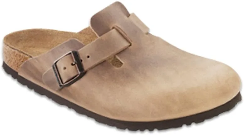 Birkenstock Boston Oiled Leather in Tobacco Brown view 2