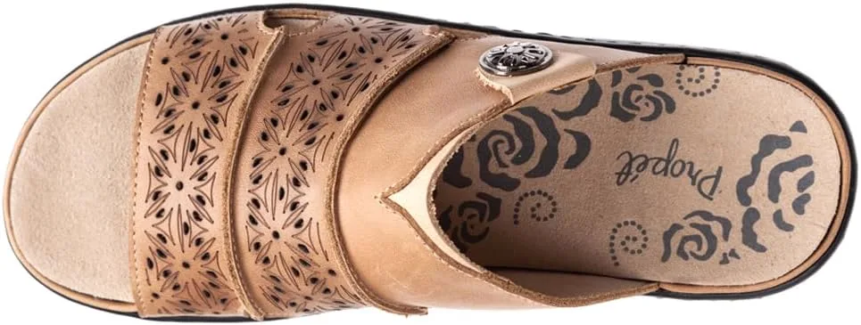 Propet Womens Gertie Cut-Outs Slide Casual Sandals Casual Low Heel 1-2" view 4