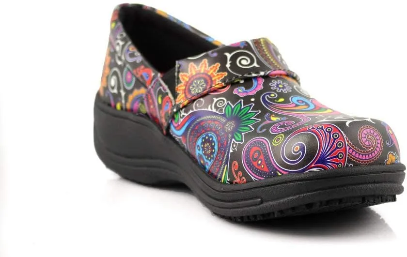 Laforst Womens Rachel Leather Nonslip Nurse Waitress Clog+Free Socks view 2
