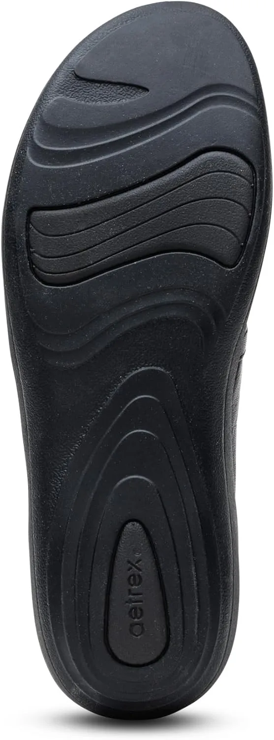 Aetrex Women's Helena Arch Support Slip-On Shoes, Leather Upper, Removable Ins view 6
