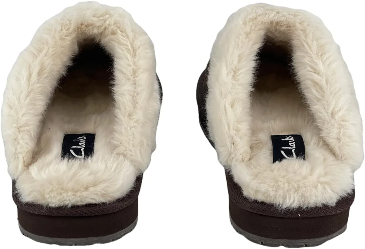 Clarks Womens Open Back Suede Leather Comfort Clog Slipper JMS0583C view 5