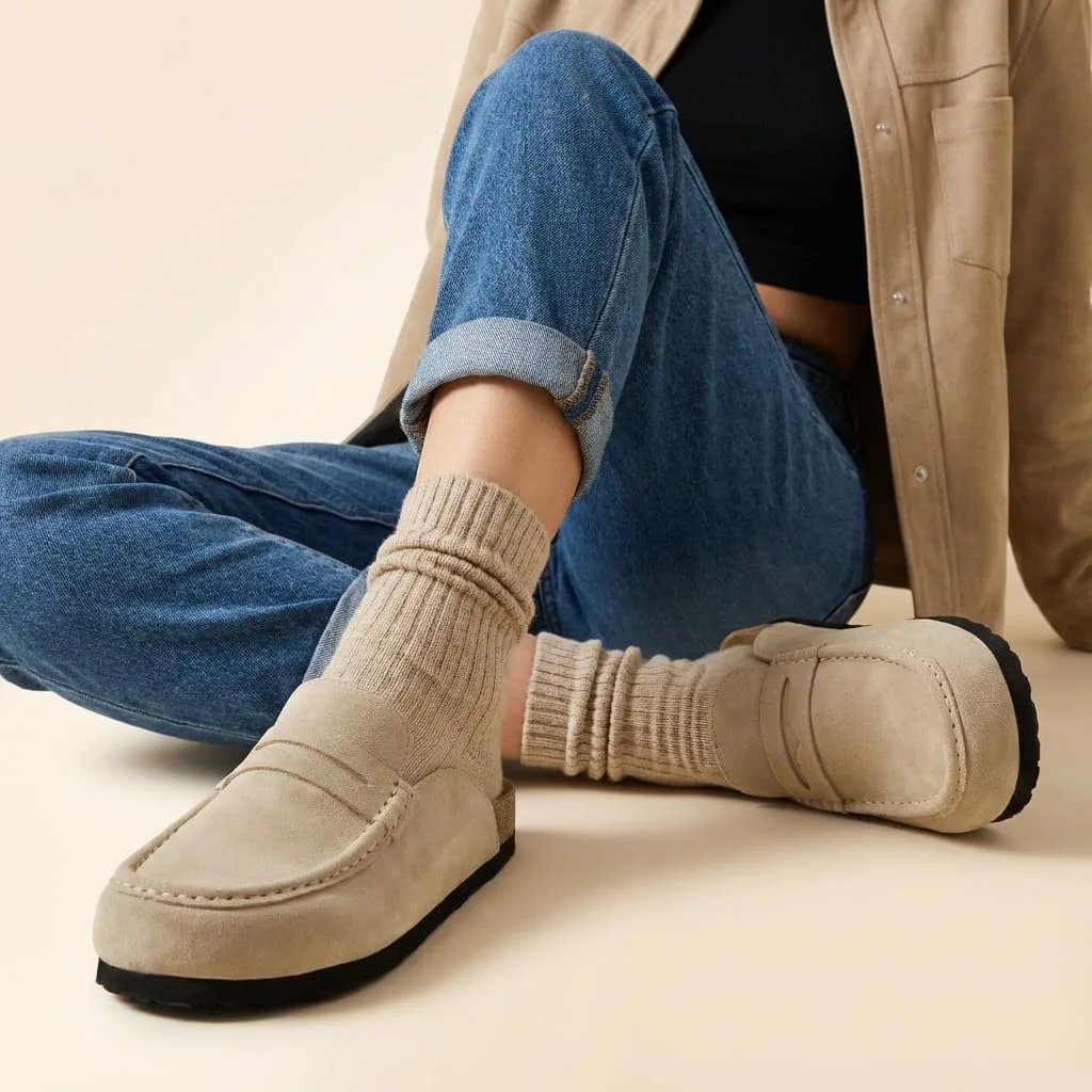 CUSHIONAIRE Fondu Genuine Leather Mule Clogs for Women, Comfortable Slip On Wo view 2