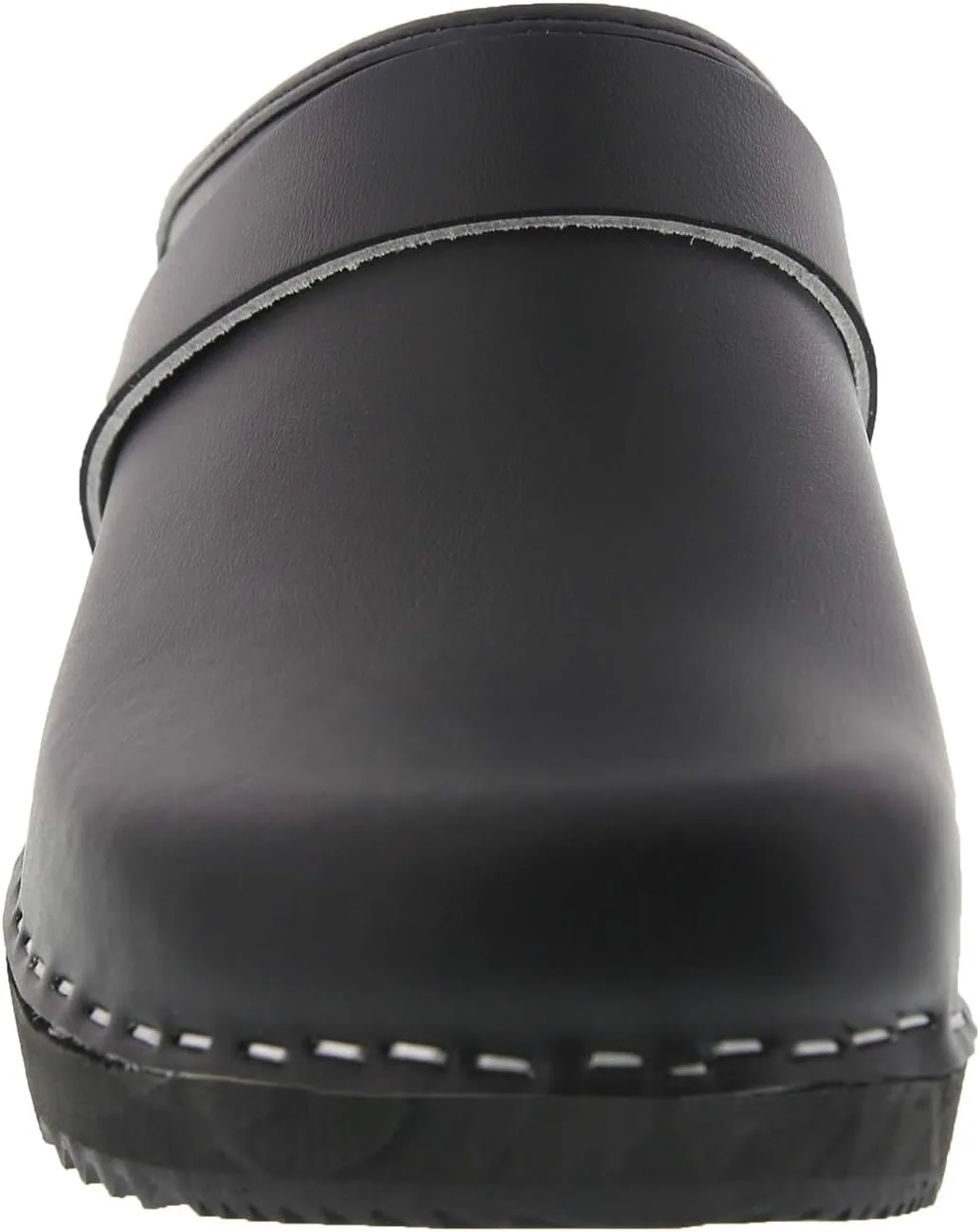Bjork Maja Wood Open Back Leather Clogs view 4
