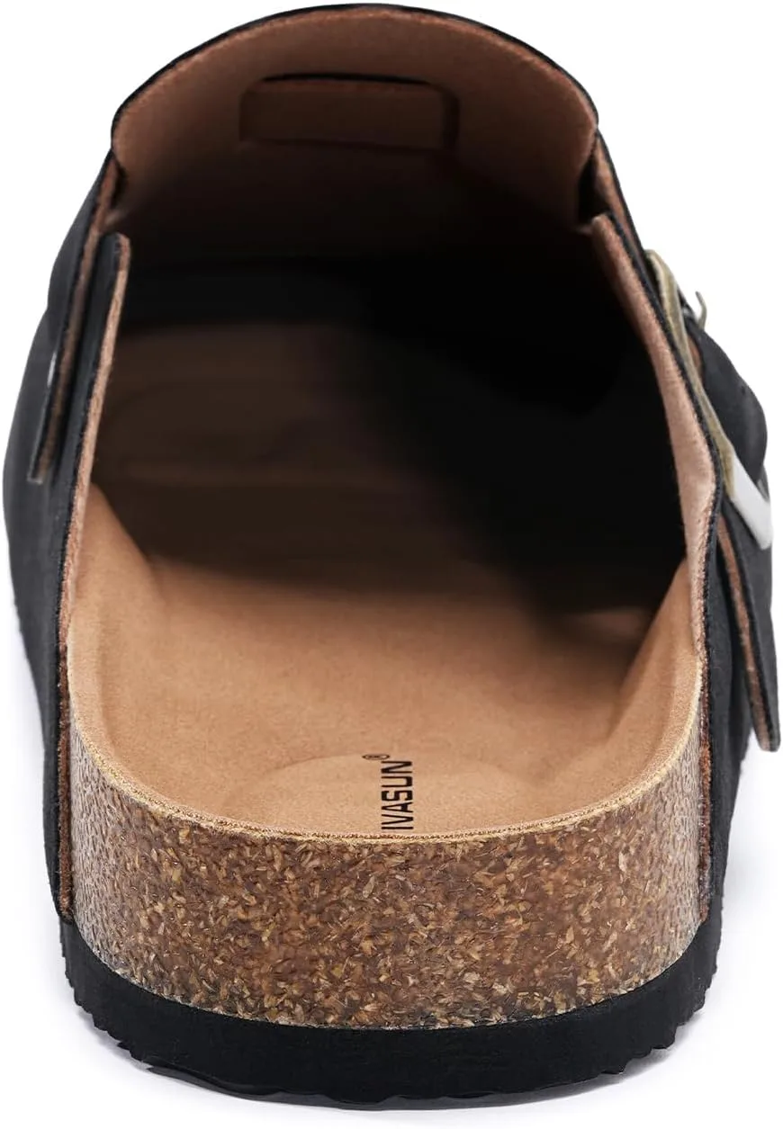 Clogs for Women and Men Cork Footbed Sandals Comfort Slip On Potato Shoes with view 3