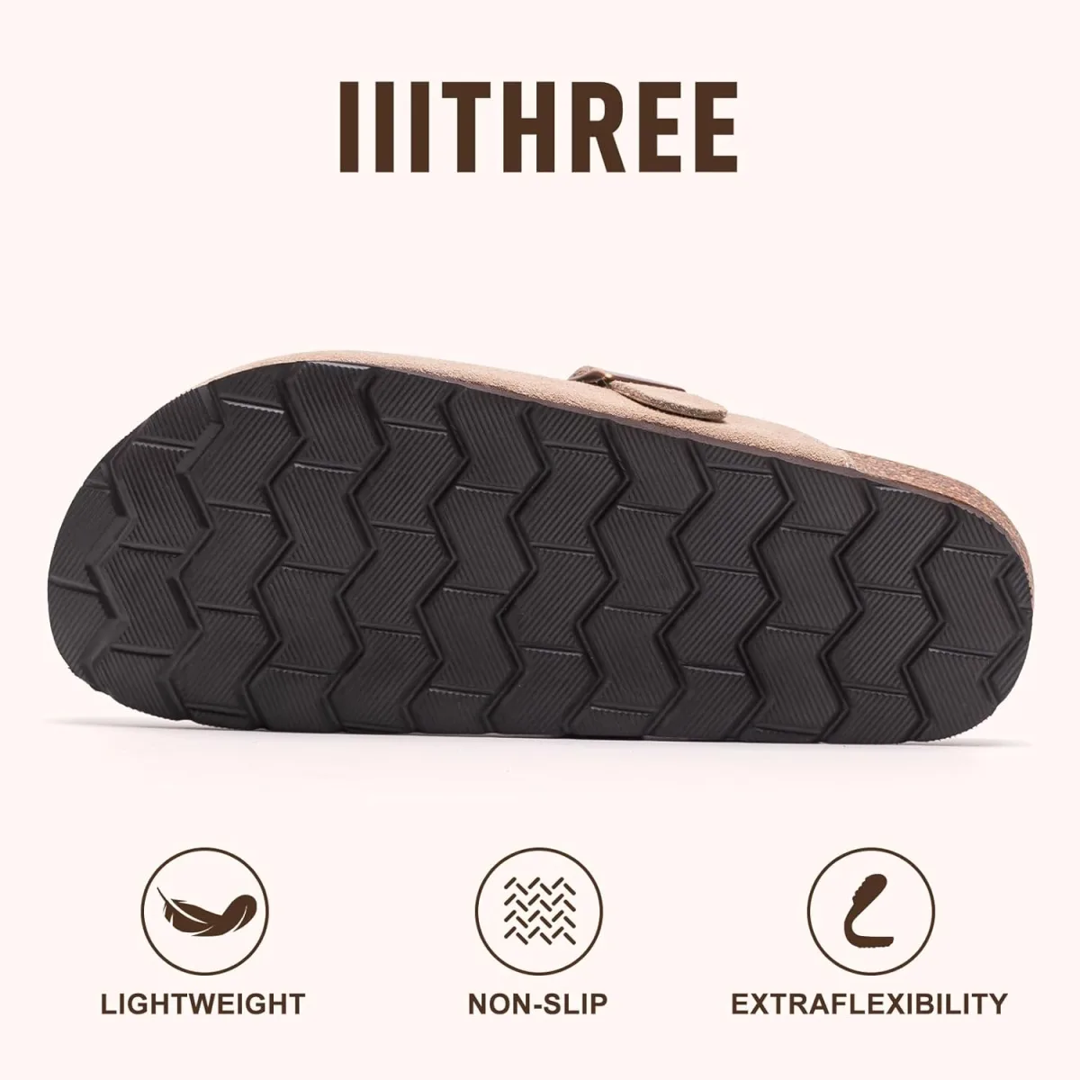 IIITHREE Women's Suede Clogs Cork Footbed Clogs for Women Soft Leather Adjusta view 5