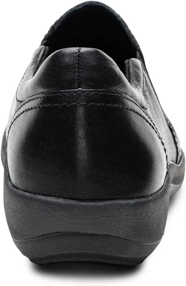 Aetrex Women's Helena Arch Support Slip-On Shoes, Leather Upper, Removable Ins view 3