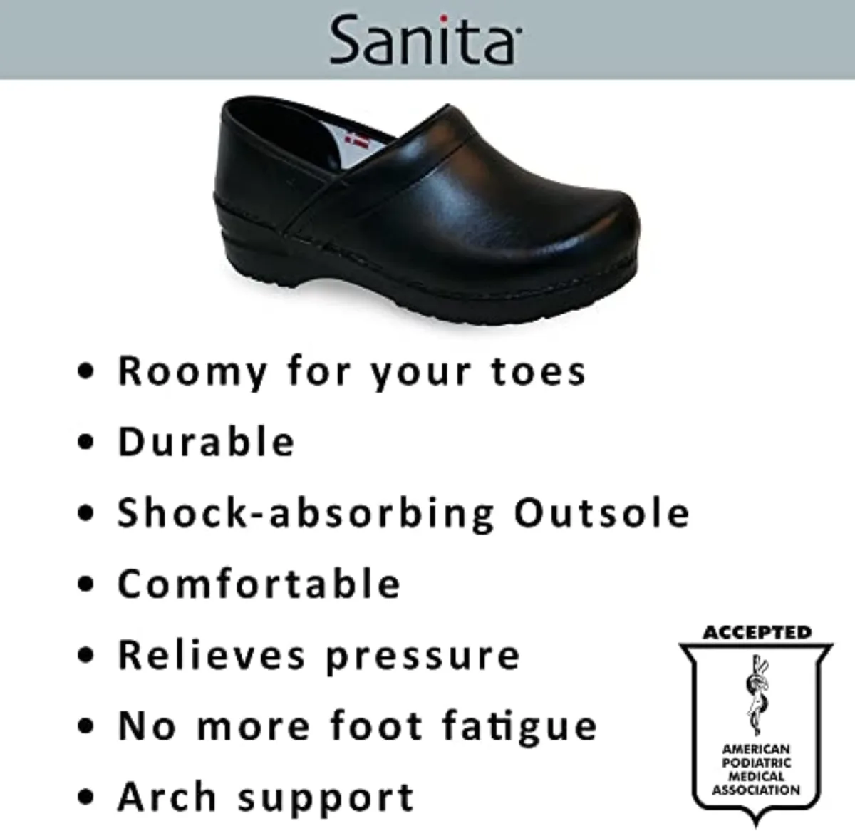 Sanita PU-Coated Leather Professional Clogs for Men view 3