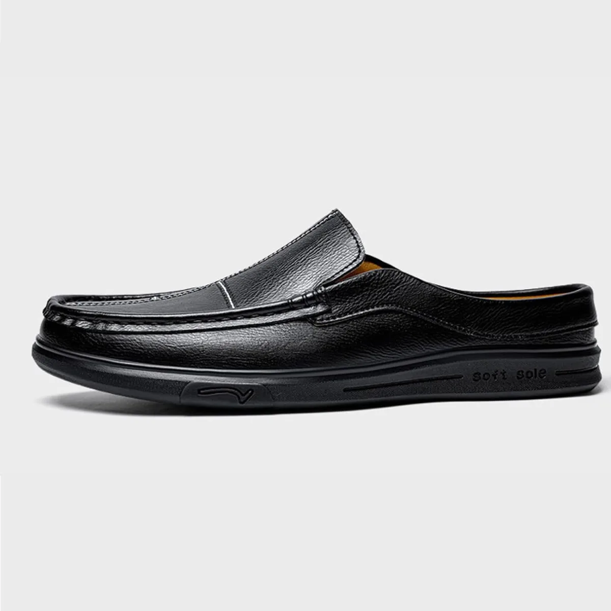 Men's Handmade Flat Mules Clogs Comfortable Slip On Lightweight Breathable Non view 6