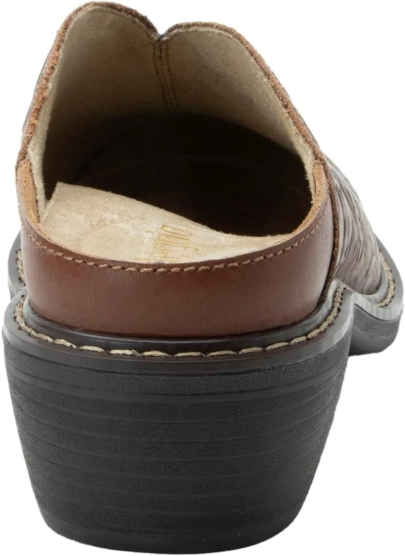 Alegria Women Michy Mule Western Open Back Leather Clog Heel view 3