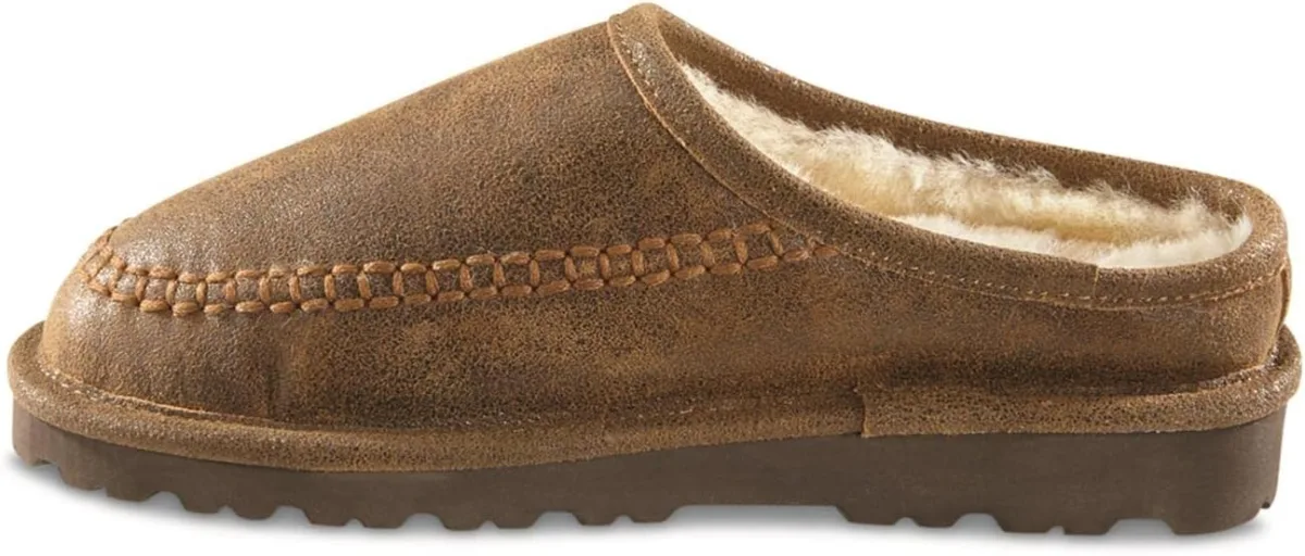 Guide Gear Double-Face Shearling Mens Clog Slippers, Leather, Fur-Lined, Warm view 4
