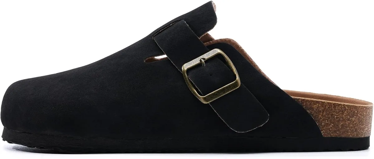 Clogs for Women and Men Cork Footbed Sandals Comfort Slip On Potato Shoes with view 2