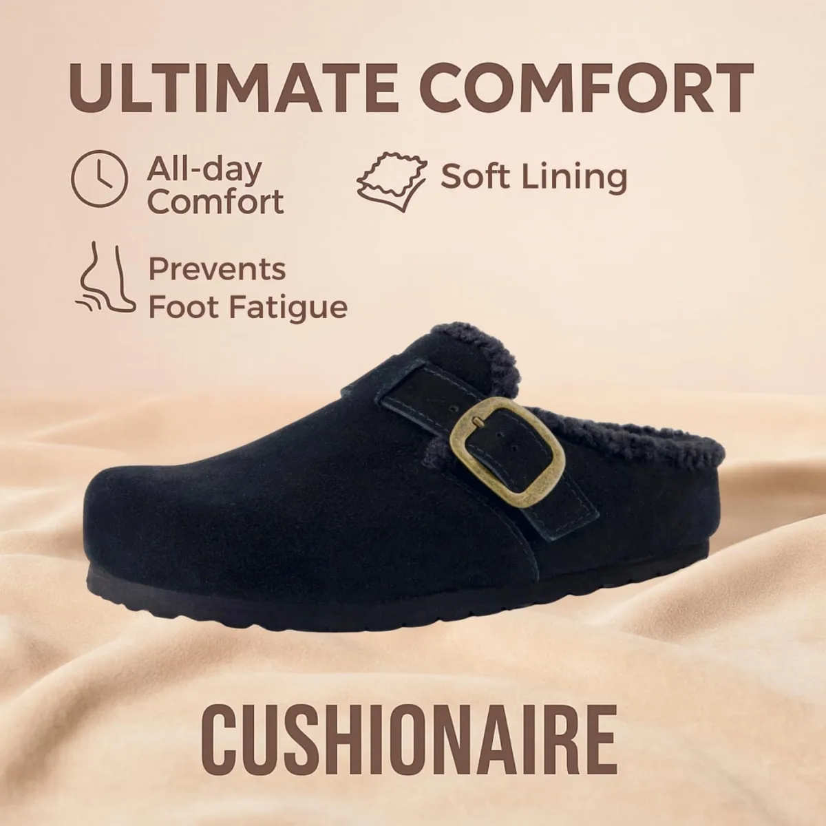CUSHIONAIRE Haven Genuine Leather Clogs for Women view 5