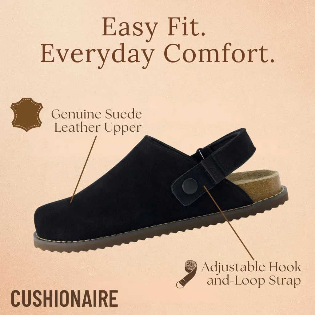 CUSHIONAIRE Boulder Genuine Leather Clogs for Women, Adjustable Swivel Back St view 6