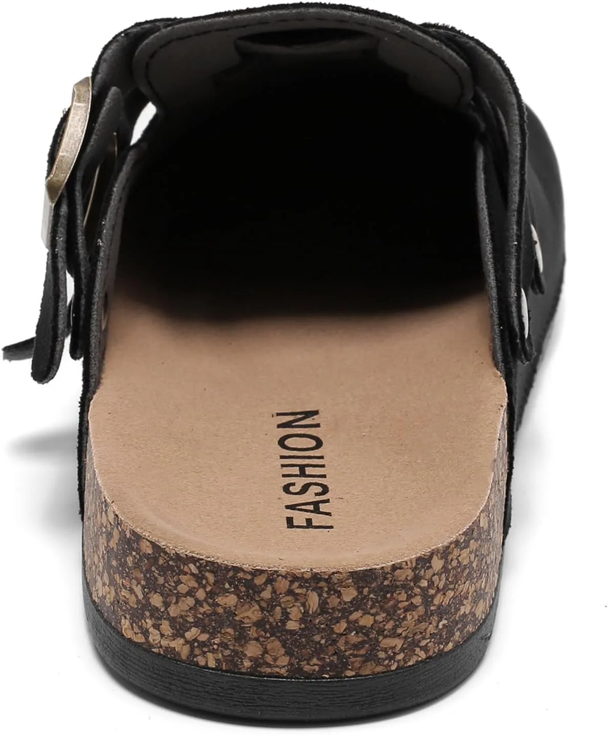 Men's Suede Clogs with Back Strap, Women's Leather Clogs with Arch Support Cor view 5