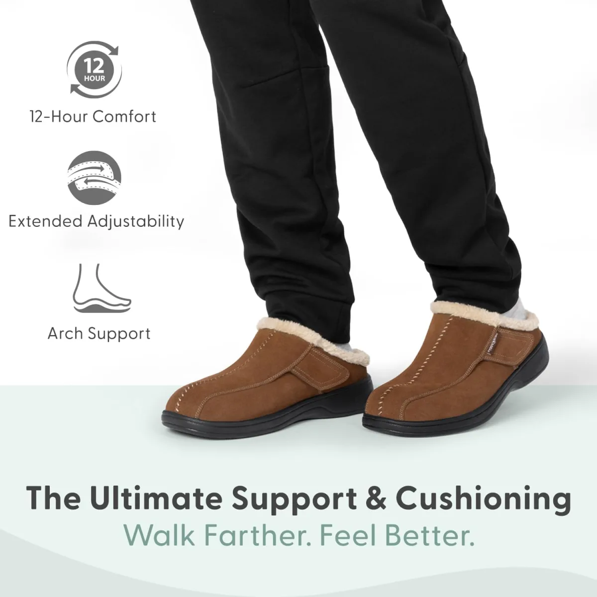 Orthofeet Men's Orthopedic Clog Slipper with Arch Support Asheville view 2