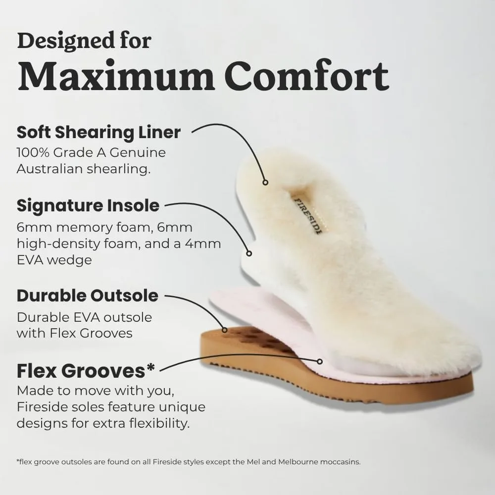 Fireside by Dearfoams mens Grafton Shearling Indoor/Outdoor Clog view 6