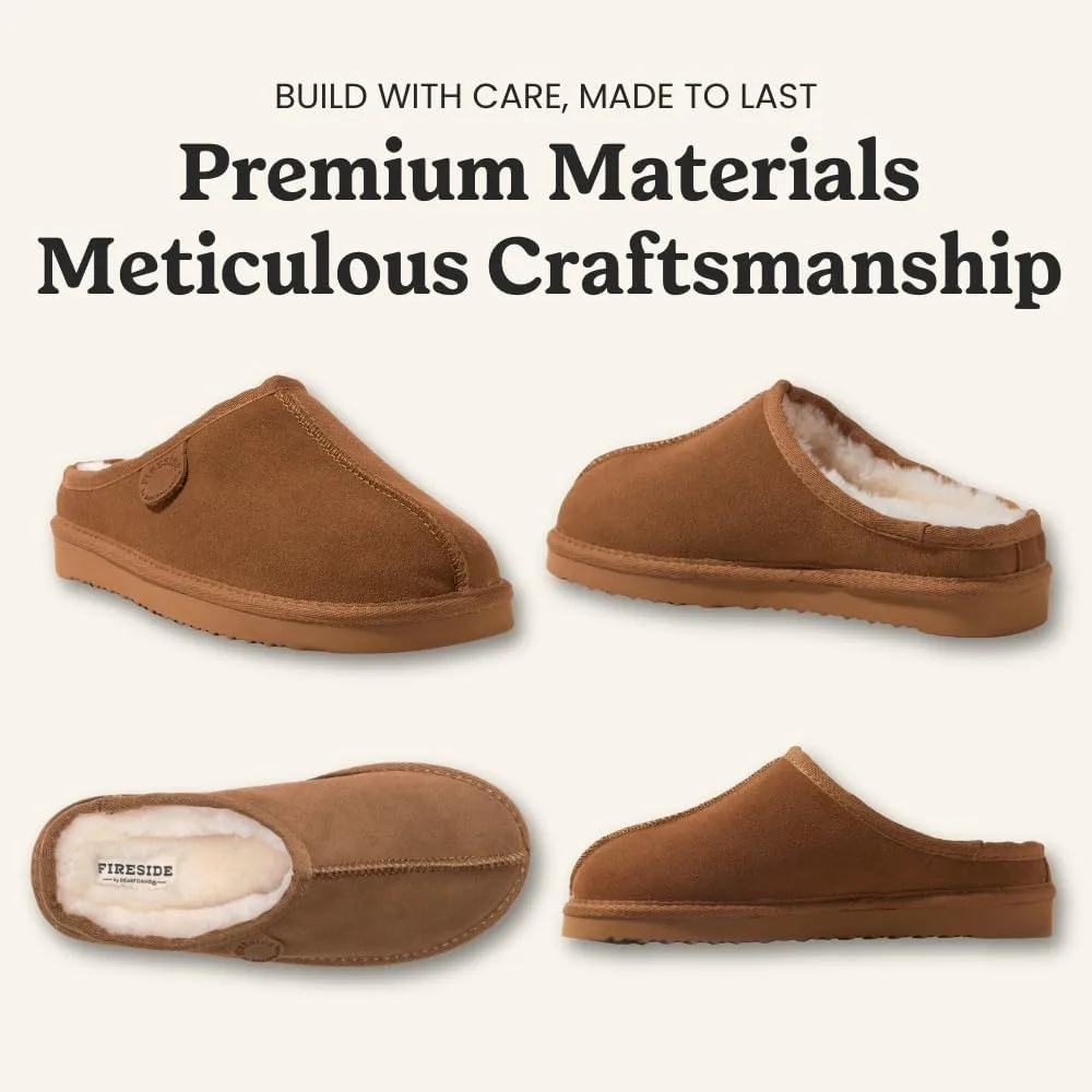 Fireside by Dearfoams mens Grafton Shearling Indoor/Outdoor Clog view 5
