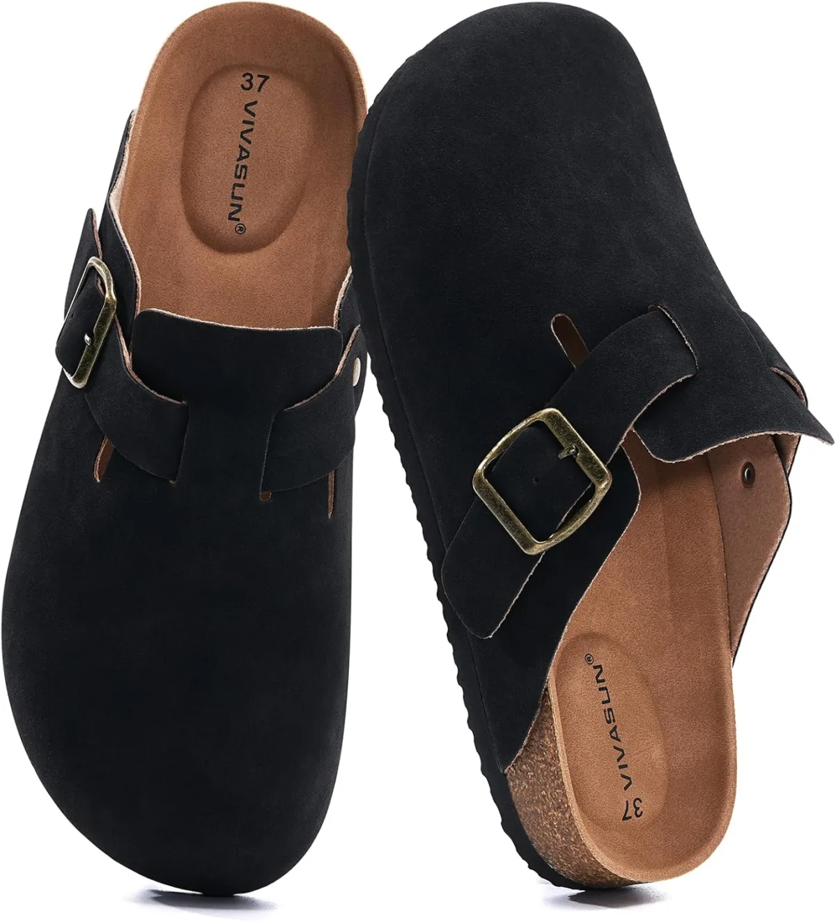 Clogs for Women and Men Cork Footbed Sandals Comfort Slip On Potato Shoes with view 5