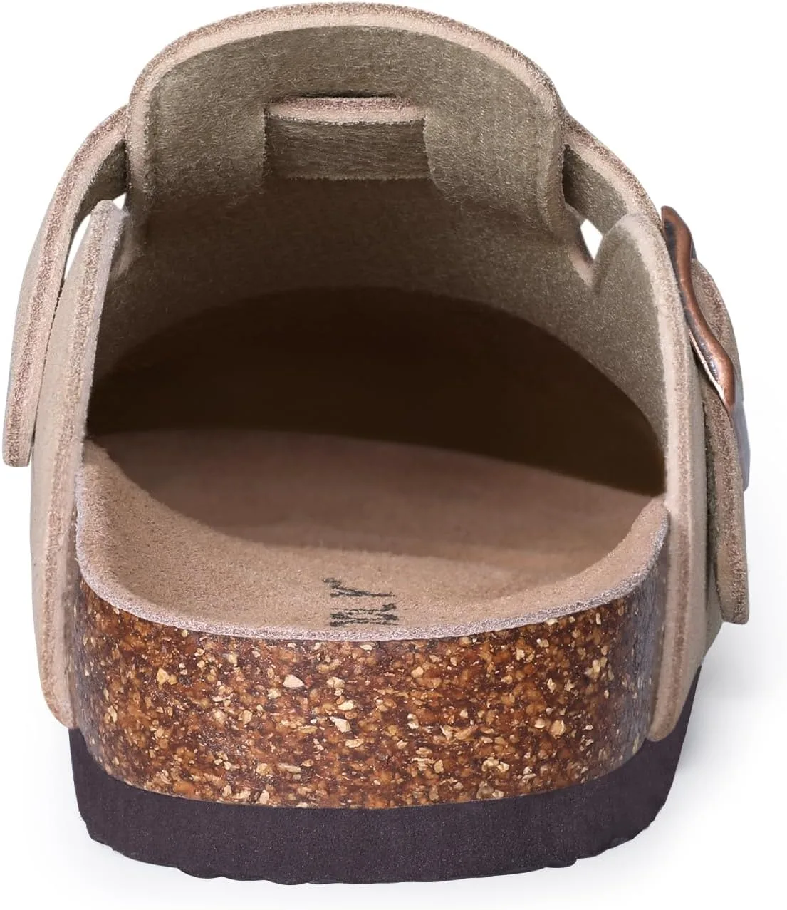 Genuine Suede Clogs for Women Men Soft Cork Footbed Leather Mules Comfort Pota view 4
