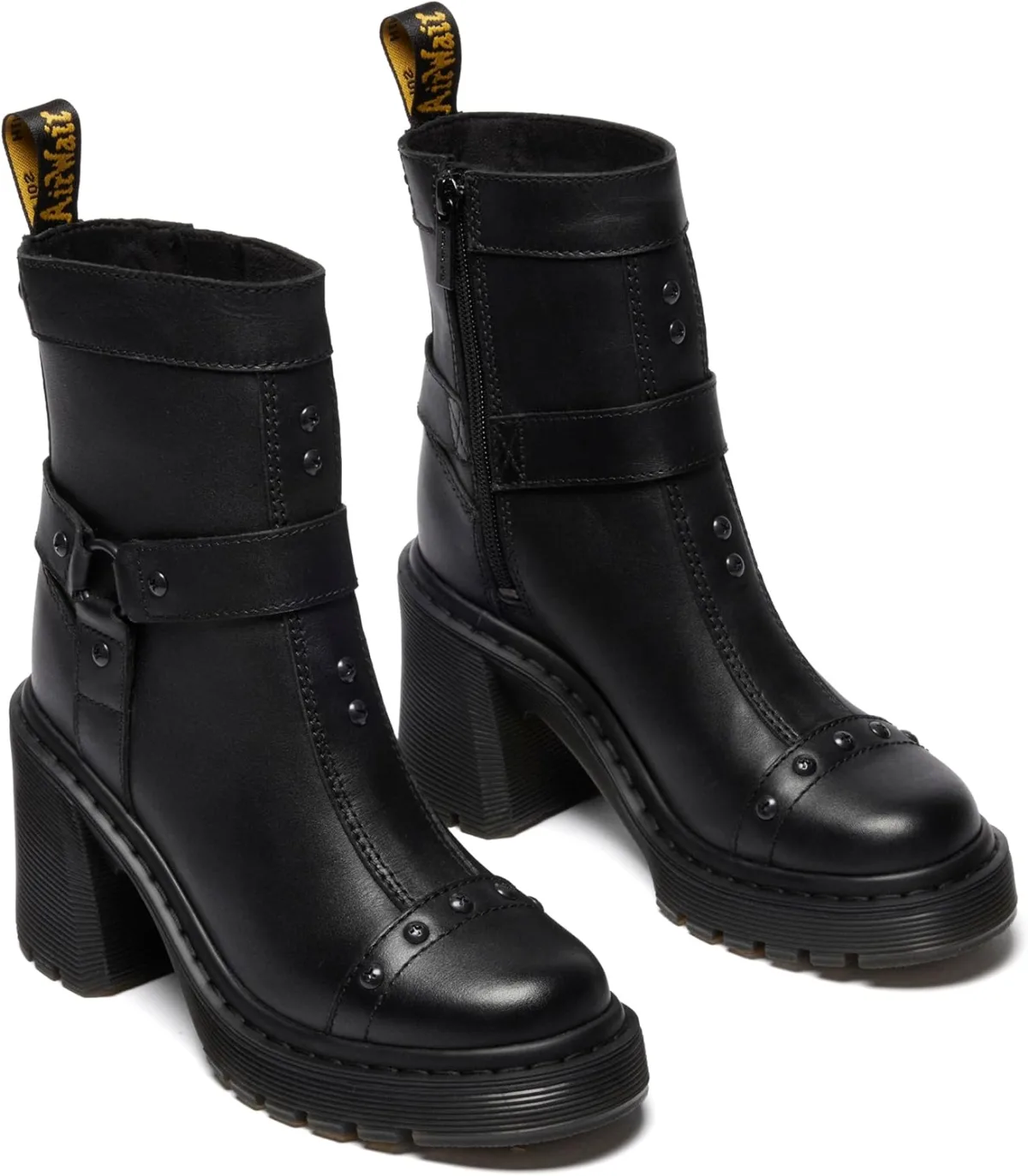 Dr. Martens Women's Spence Harness Flare Heel Leather Chelsea Boots view 2