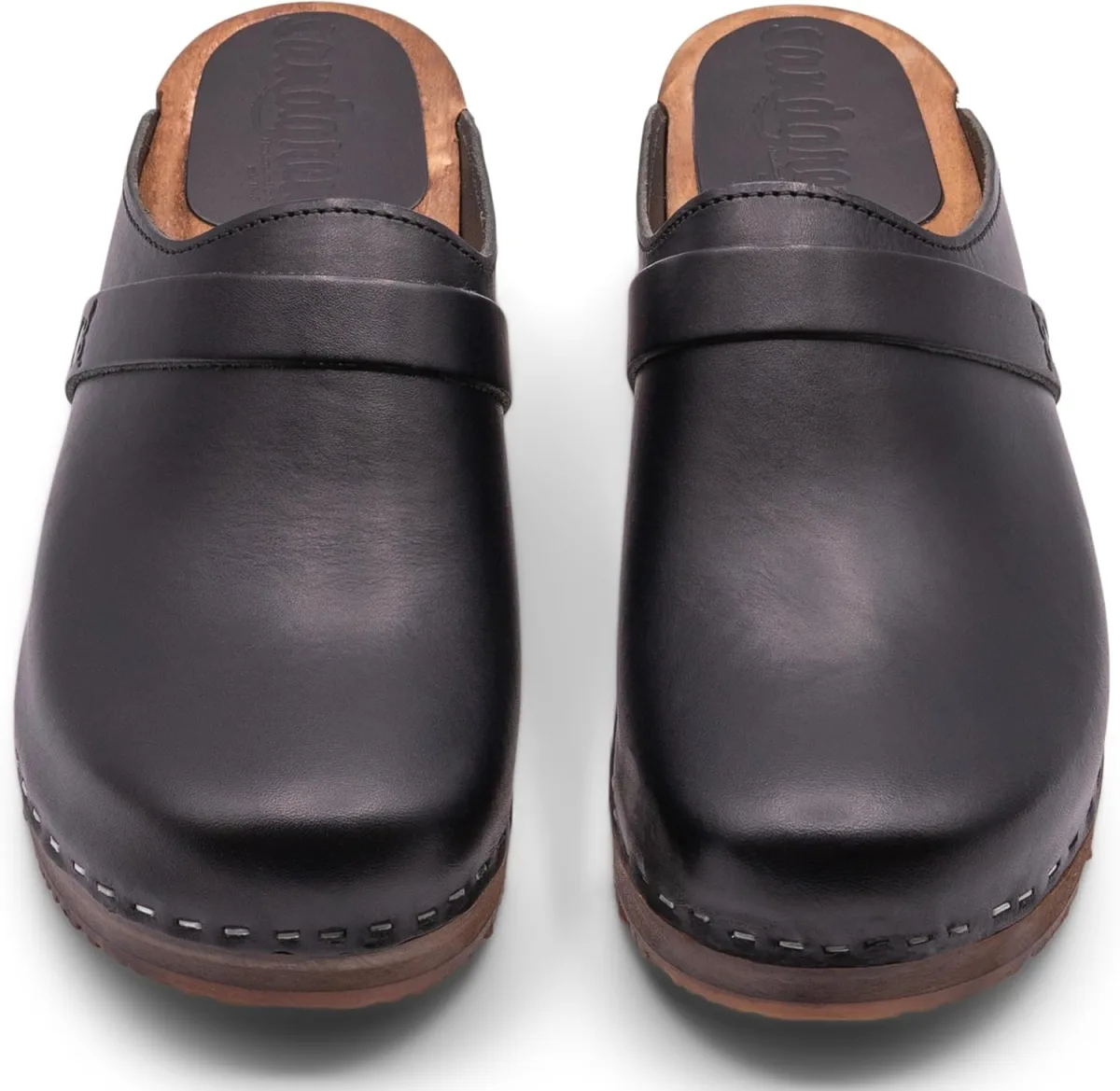 Sandgrens Handmade Swedish Wood Clogs for Men, Low Heel Mule view 6
