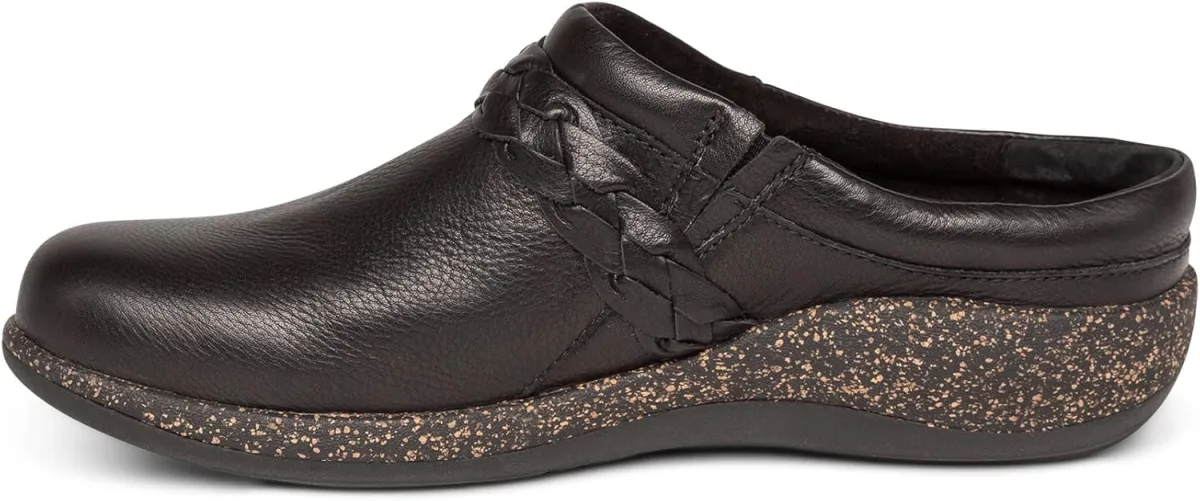 Aetrex Libby Orthopedic Arch Support Comfort Leather Clogs for Women view 3