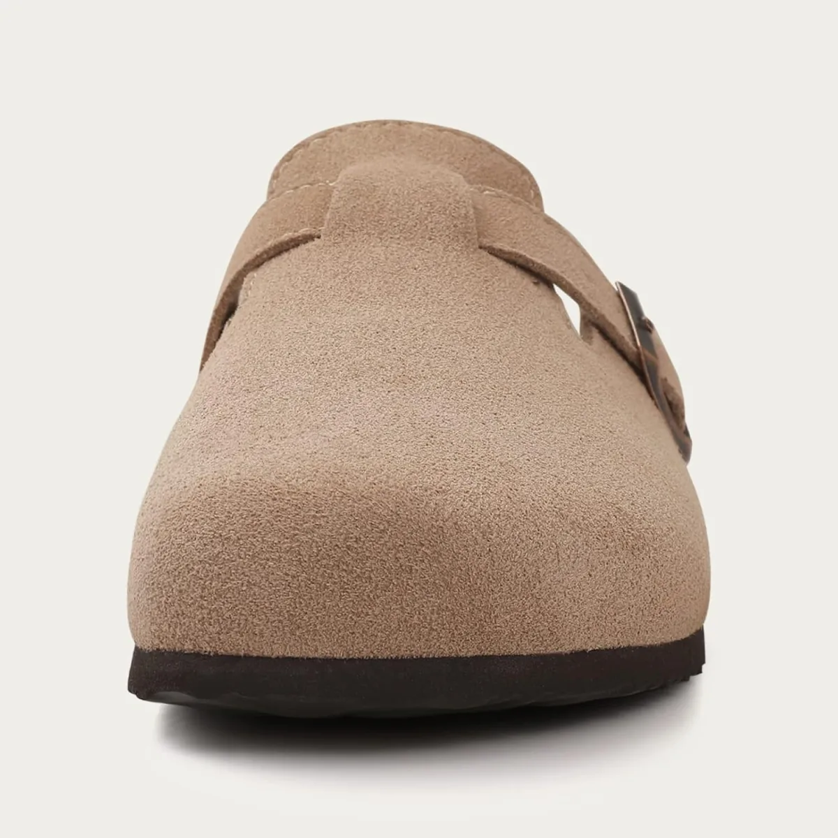 KIDMI Genuine Suede Clogs for Women Cork Footbed Sandals Leather Mules Potato view 4