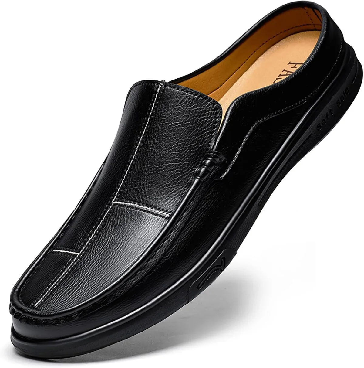 Men's Handmade Flat Mules Clogs Comfortable Slip On Lightweight Breathable Non view 2
