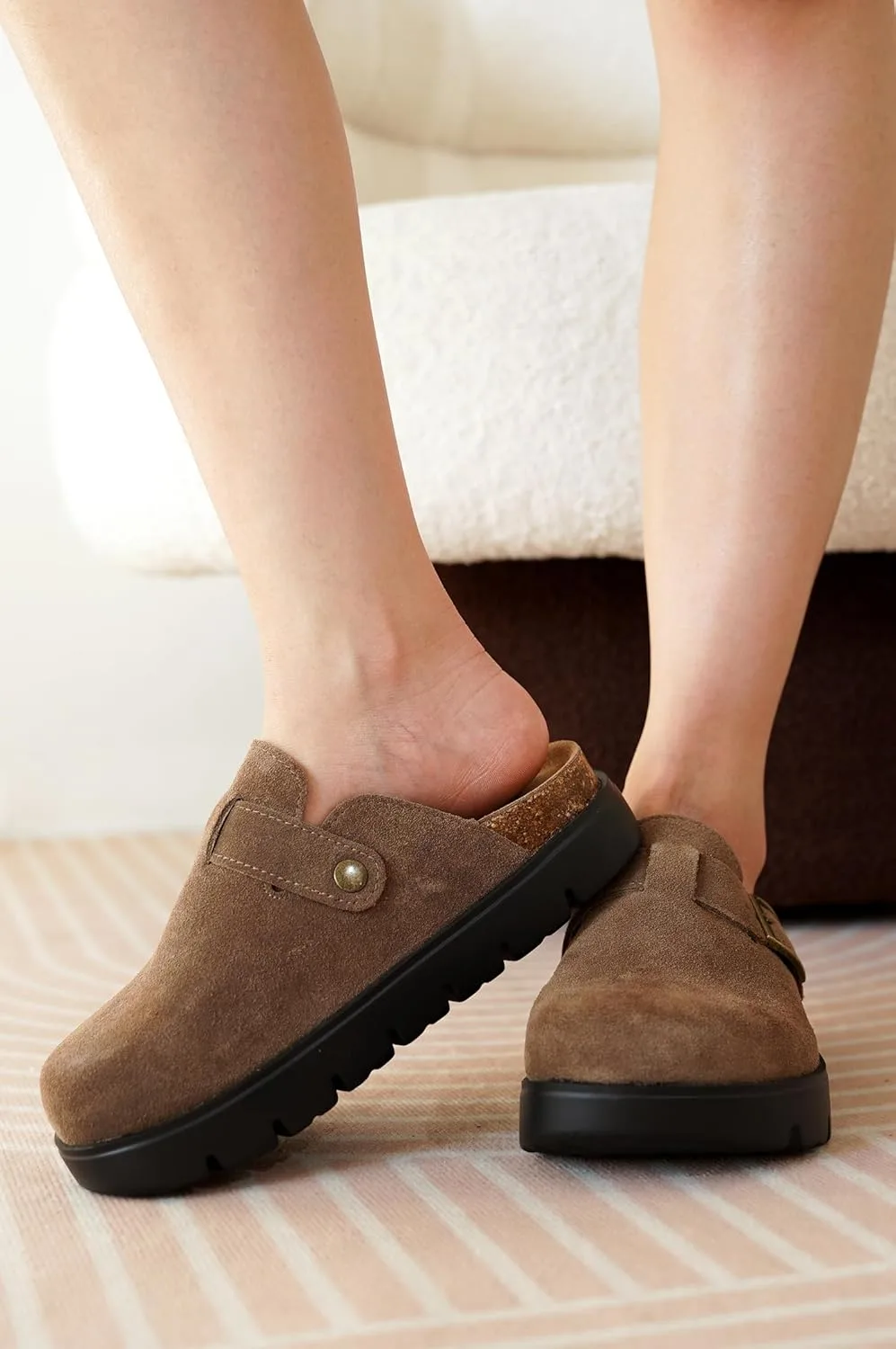 Project Cloud 100% Genuine Leather Platform Clogs for Women Footwear view 4