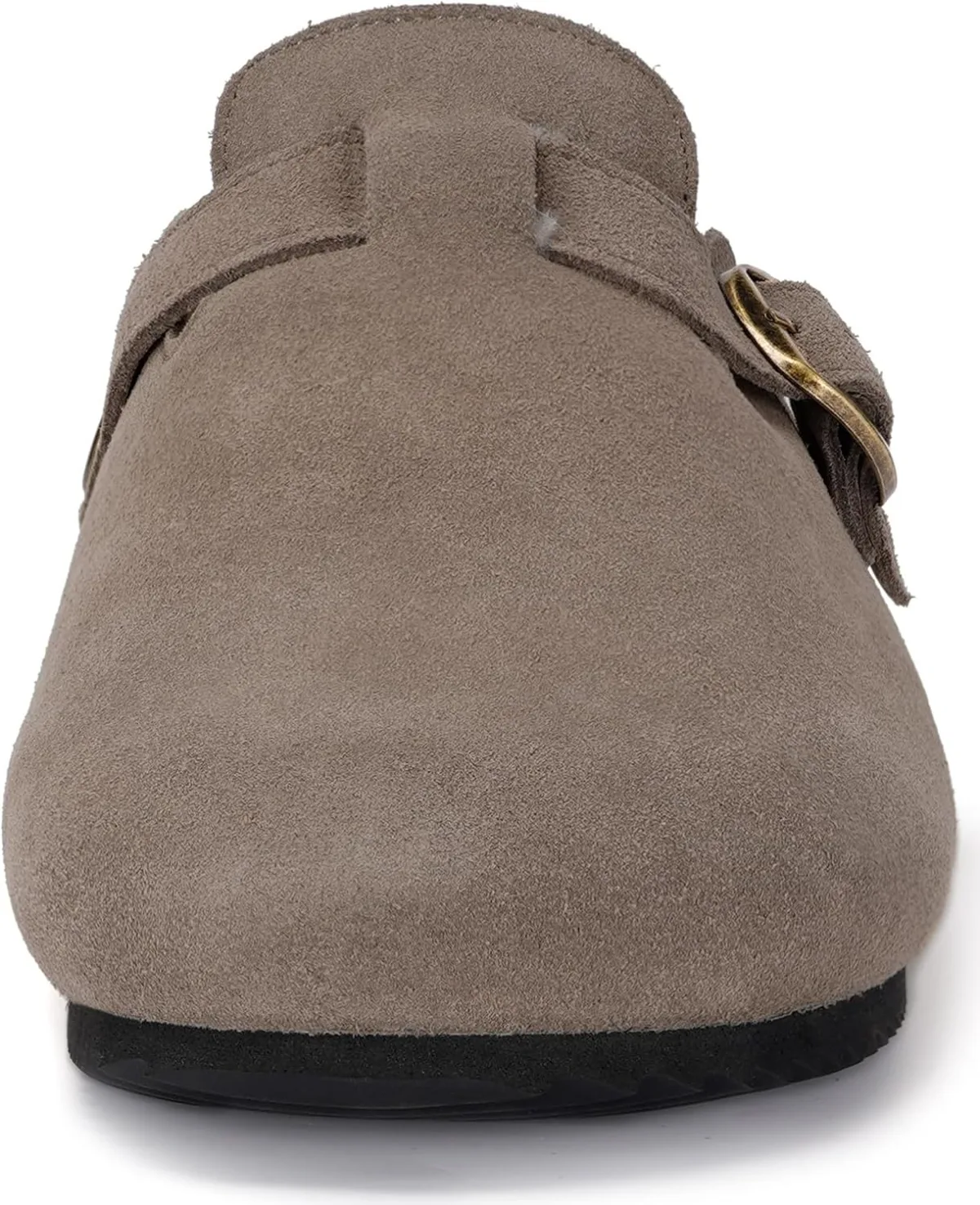 Womens Fur Lined Suede Clogs Mens Fuzzy Leather Mules Cork Footbed Slip On Win view 4