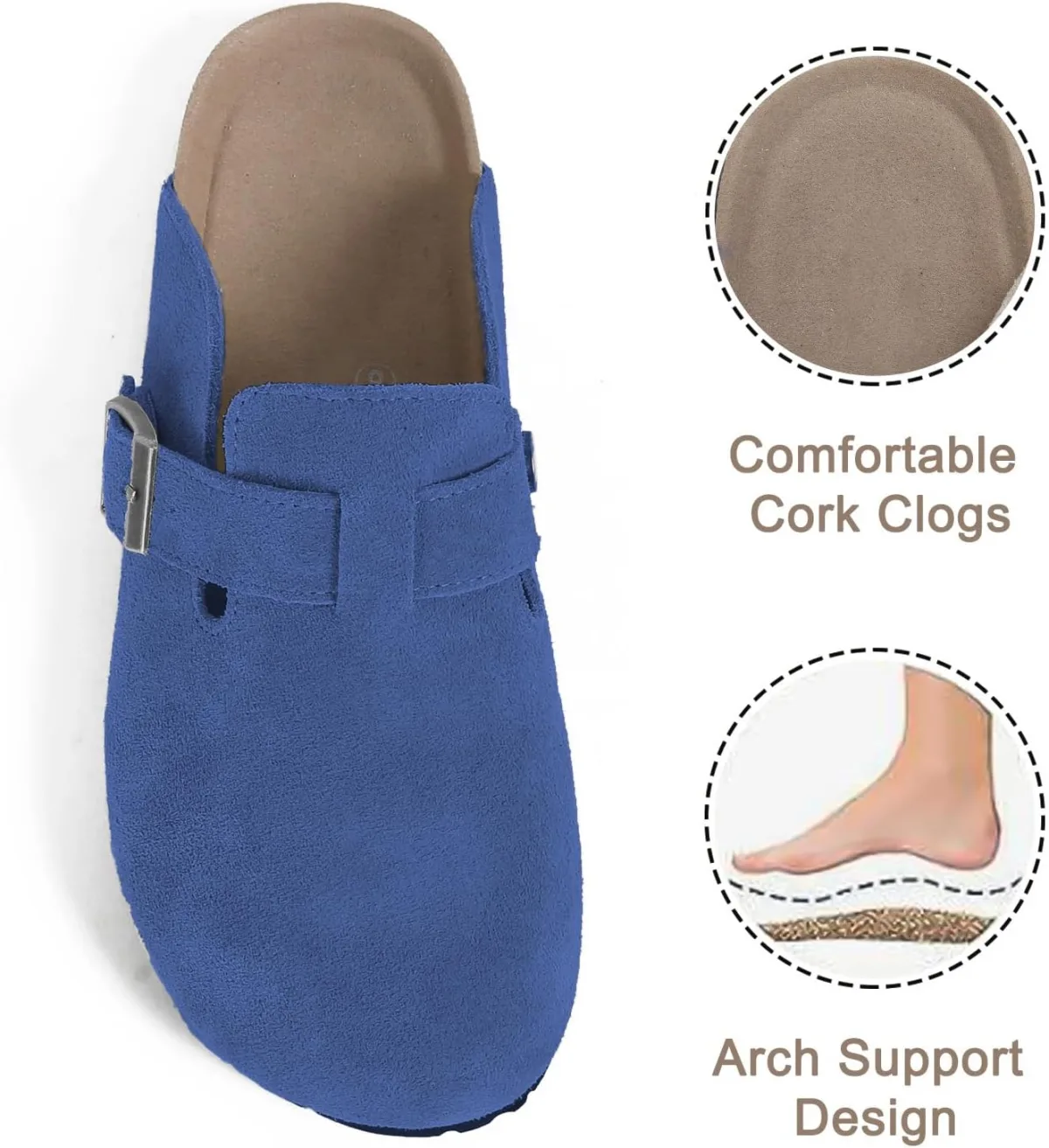 Dumalum Suede Clogs for Women and Men view 3