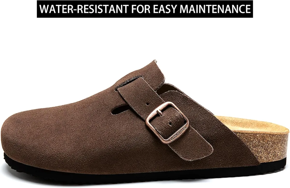 Women's Genuine Suede Clogs for Women Men Slip On-Arch Support Comfortable Mul view 3
