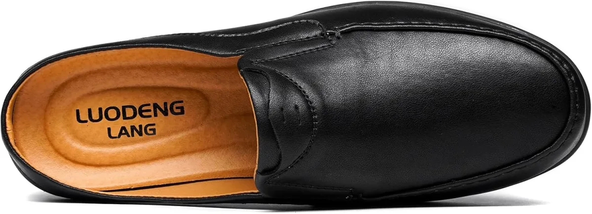 Men’s Slip-On Loafers Handmade Leather Slippers Breathable Comfortable Soft Ha view 4