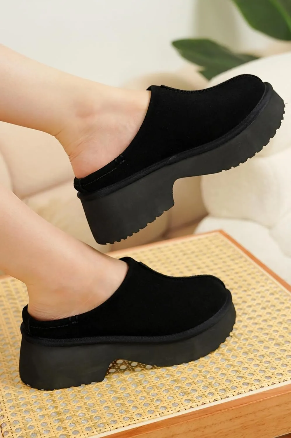 Project Cloud 100% Genuine Leather Platform Clogs for Women Footwear view 2