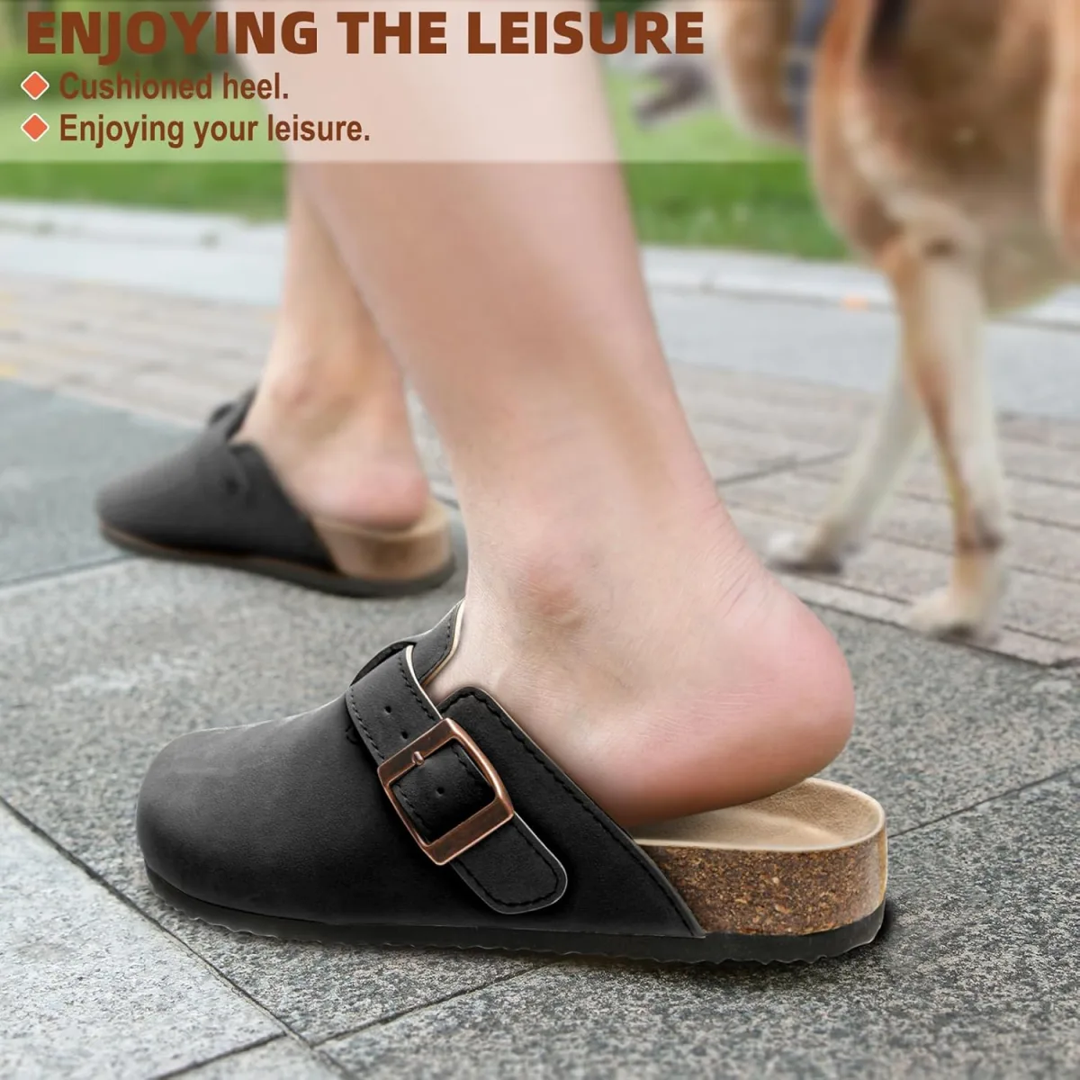 KEMISANT Men Clogs-Comfortable Suede Mules Slippers Sandals Nurse Potato Shoes view 5