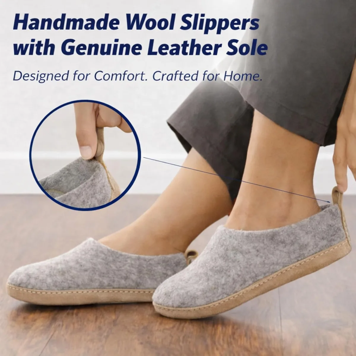 Wool Indoor Slippers view 2