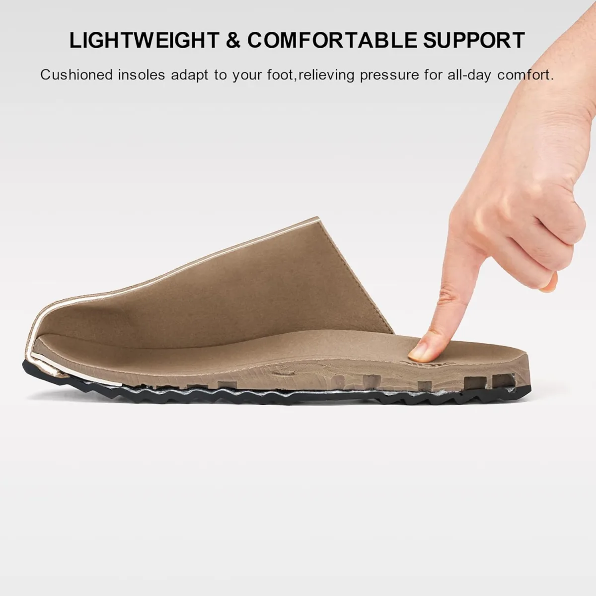 Stelle Clogs Women Mens Arch Support Suede Soft Cork Footbed Sandals Potato Sh view 5