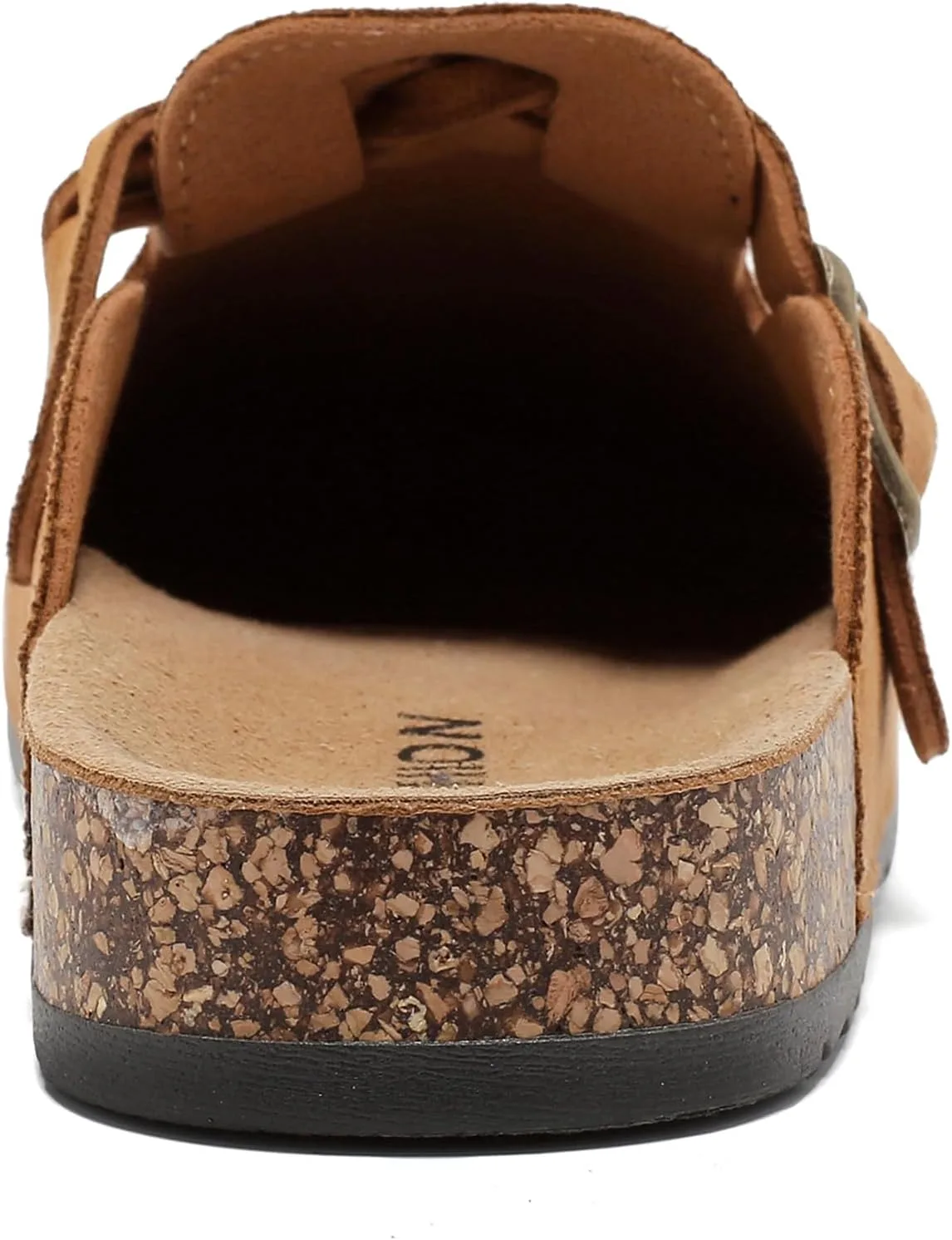 Women's Suede Clogs Mens Leather Mules Comfort Cork Footbed Sandals with Arch view 6