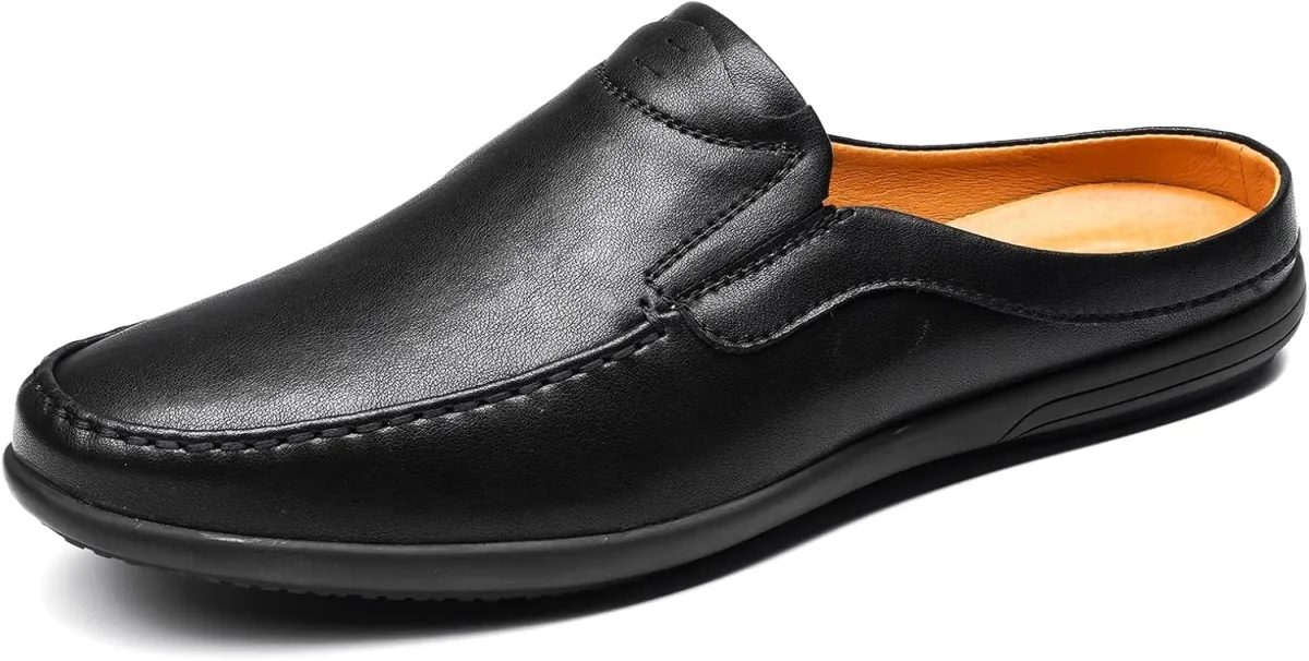 Men’s Slip-On Loafers Handmade Leather Slippers Breathable Comfortable Soft Ha view 6
