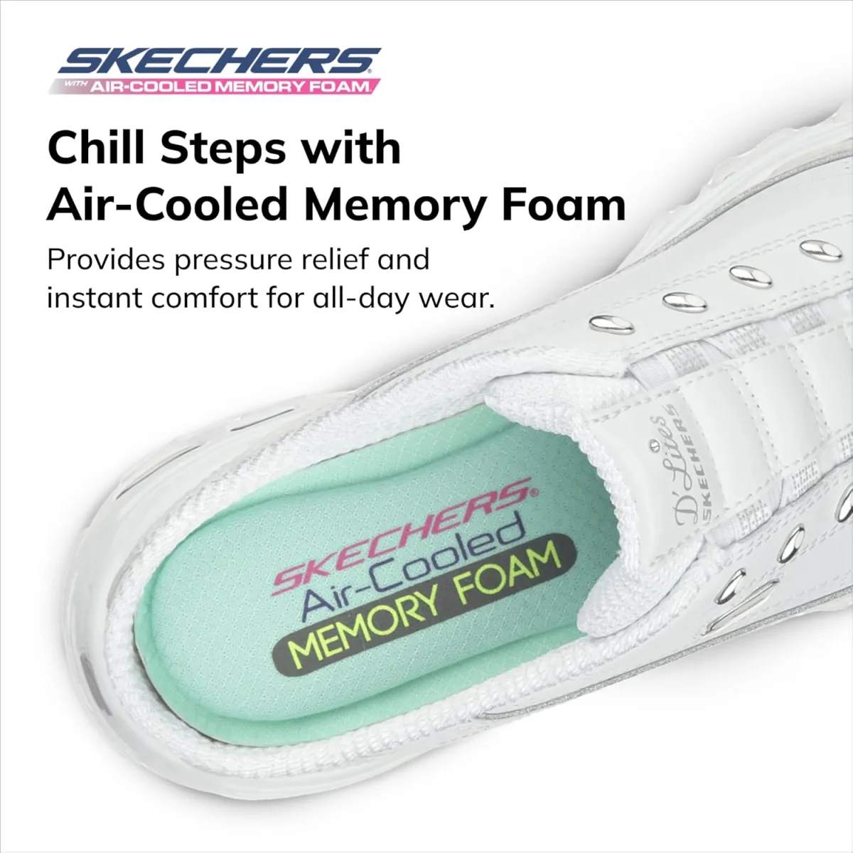 Skechers Sport Women's D'lites Bright Sky Fashion Sneaker view 5