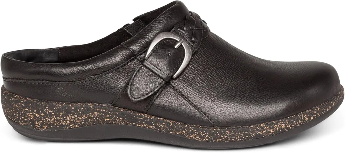 Aetrex Libby Orthopedic Arch Support Comfort Leather Clogs for Women view 4