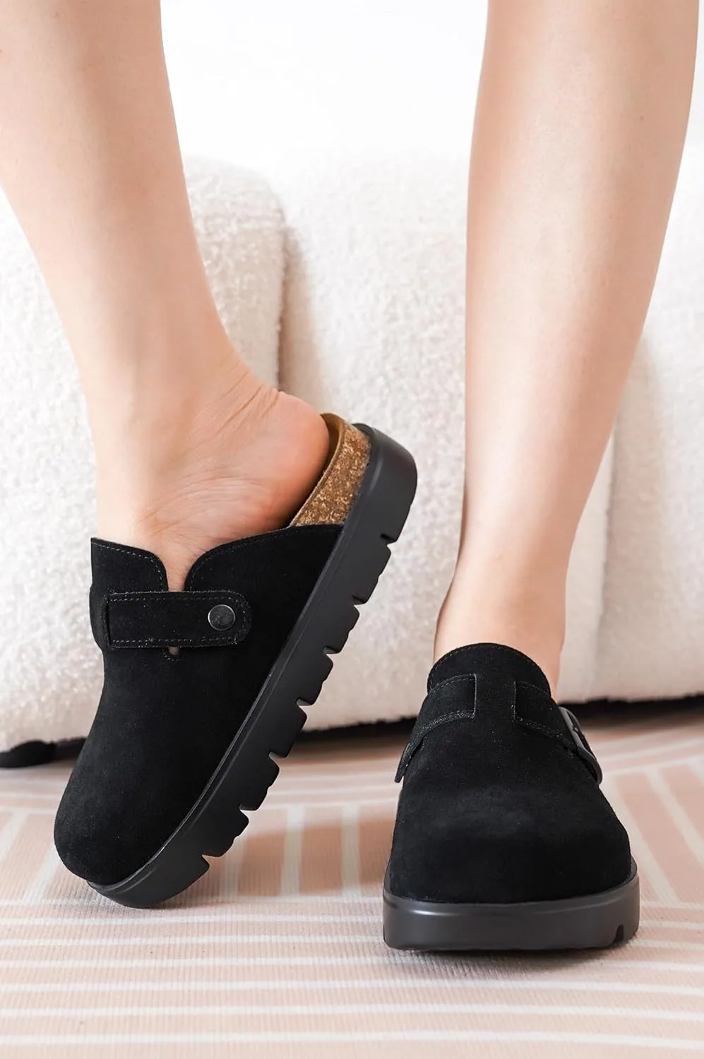 Project Cloud 100% Genuine Leather Platform Clogs for Women Footwear view 2