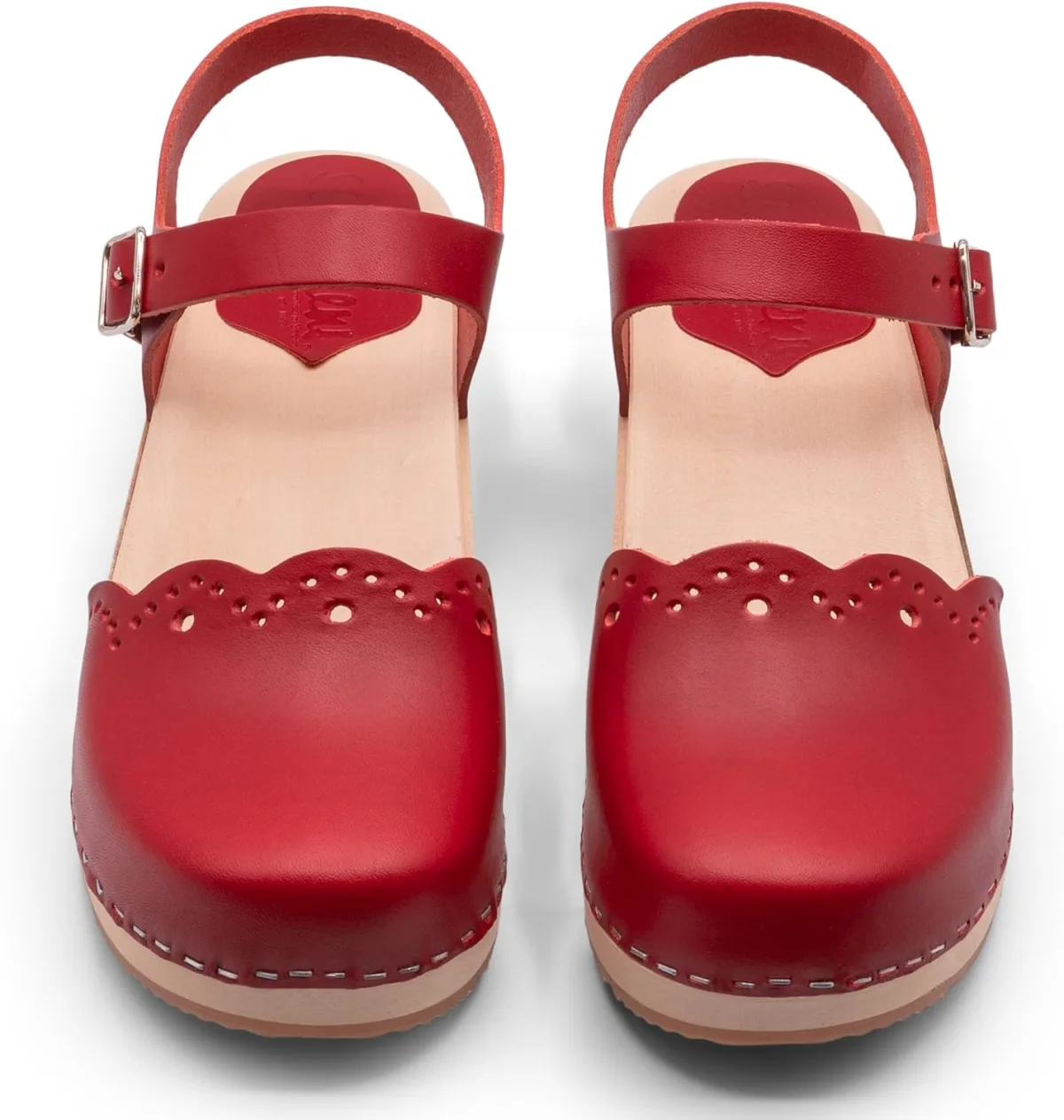 Sandgrens Handmade Swedish Wood Clogs for Women, Low Heel Sandals view 6