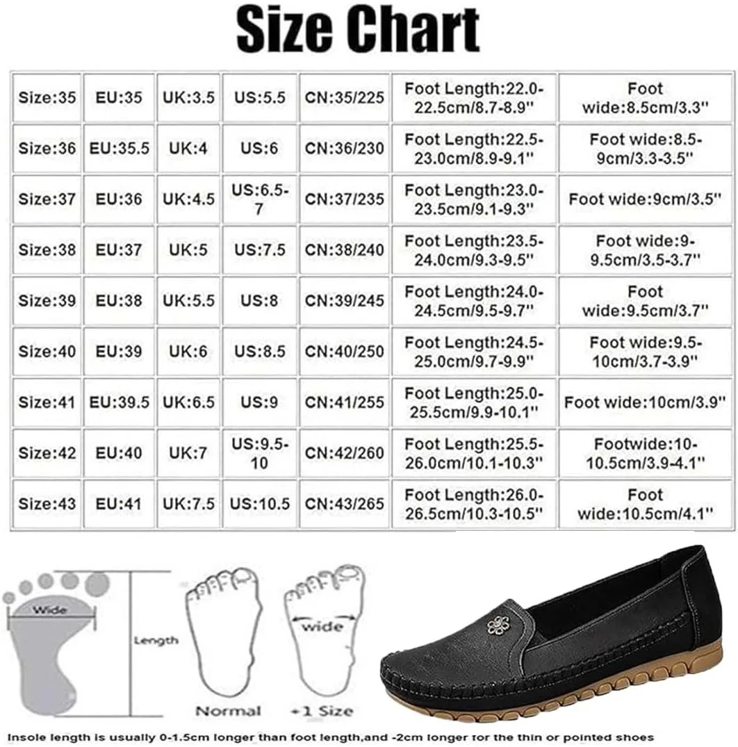 Loafers for Women, Stylish Orthopedic Leather Shoes Women's Casual Slip-On Wal view 4