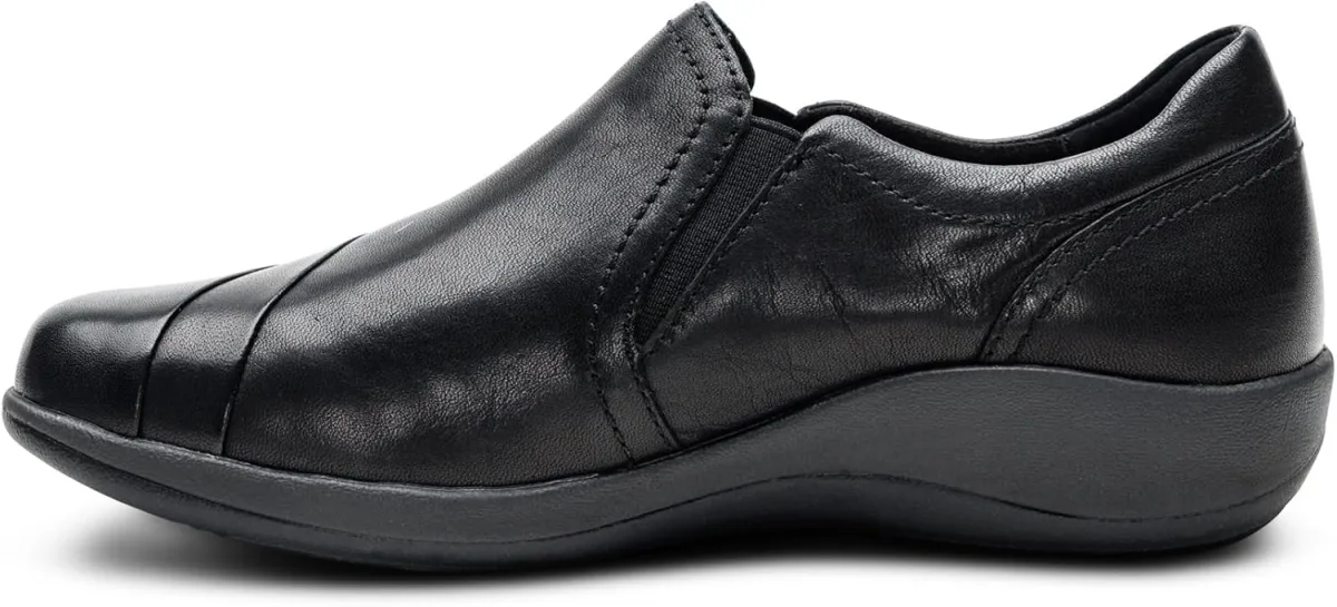 Aetrex Women's Helena Arch Support Slip-On Shoes, Leather Upper, Removable Ins view 4