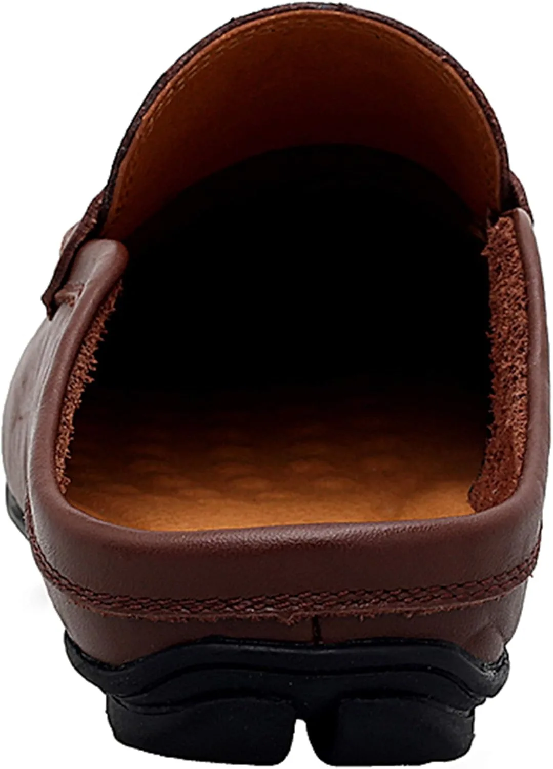 Go Tour Mens Mules Clog Slippers Breathable Punching Leather Slip on Shoes Cas view 3