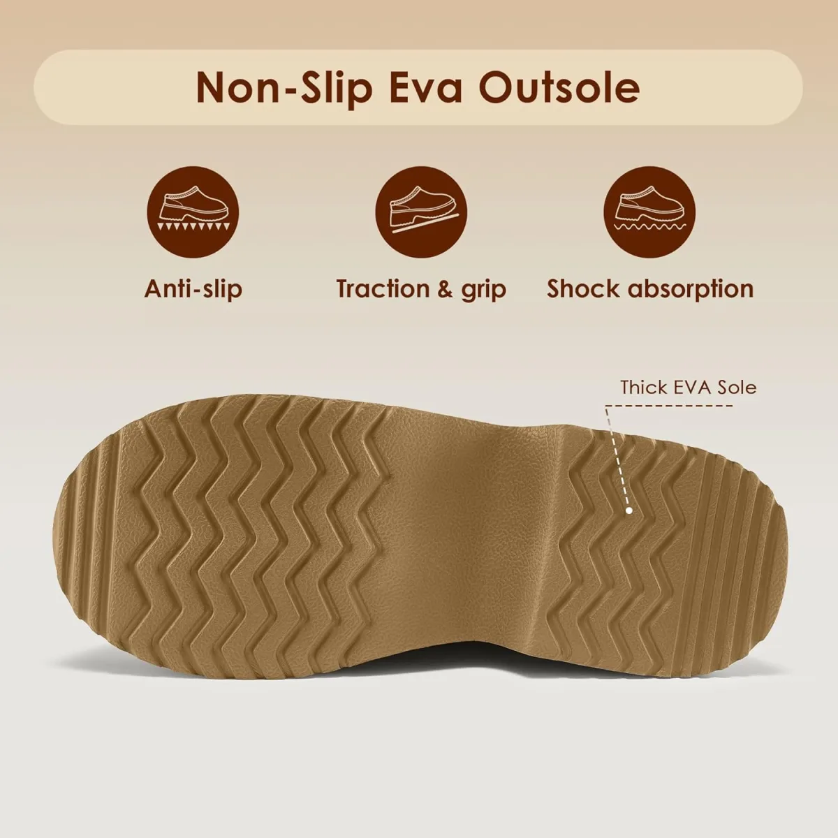 Vilanva Platform Clogs for Women Cozy Suede Fall Slippers with Warm Fur Lined view 6