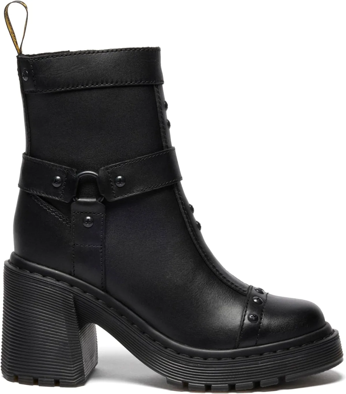 Dr. Martens Women's Spence Harness Flare Heel Leather Chelsea Boots view 6